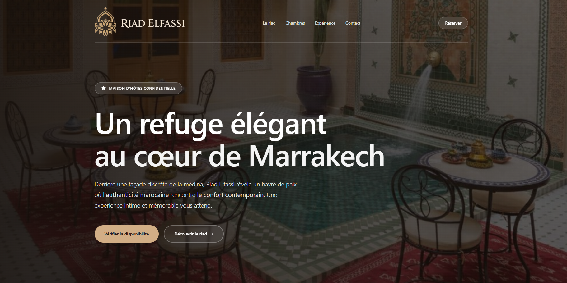 Riad Elfassi Luxury Riad & Suites Web Experience Marrakech